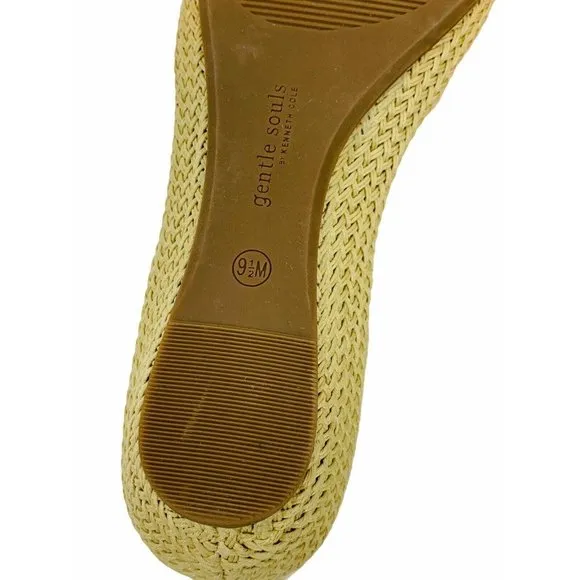 Gentle Souls Kenneth Cole Sandals Women's 9.5 Peony Lucille Low Wedge Espadrille