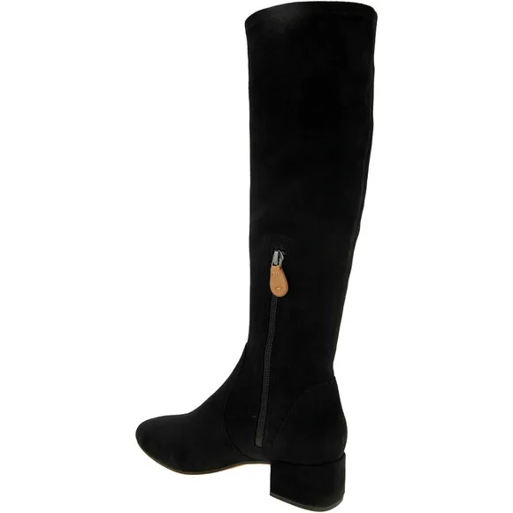 Gentle Souls Women Ella Stretch Knee High Riding Boots US 7.5M Black Suede