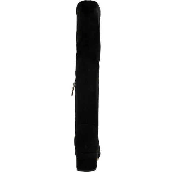 Gentle Souls Women Ella Stretch Knee High Riding Boots US 7.5M Black Suede