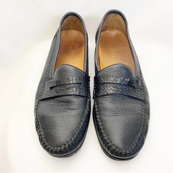 Genuine Crocodile 🐊 Black Men’s Slip On/Loafers Shoes Vero Cuoio Size 13
