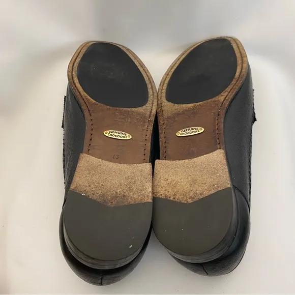 Genuine Crocodile 🐊 Black Men’s Slip On/Loafers Shoes Vero Cuoio Size 13
