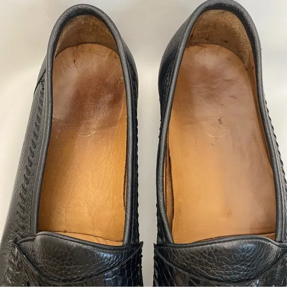 Genuine Crocodile 🐊 Black Men’s Slip On/Loafers Shoes Vero Cuoio Size 13