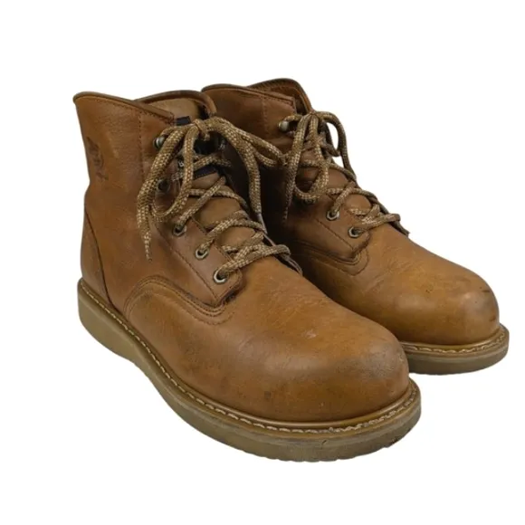 Georgia 6&quot; Barracuda Gold Wedge Sole Work Boots GUC $150 Size 12     S3222