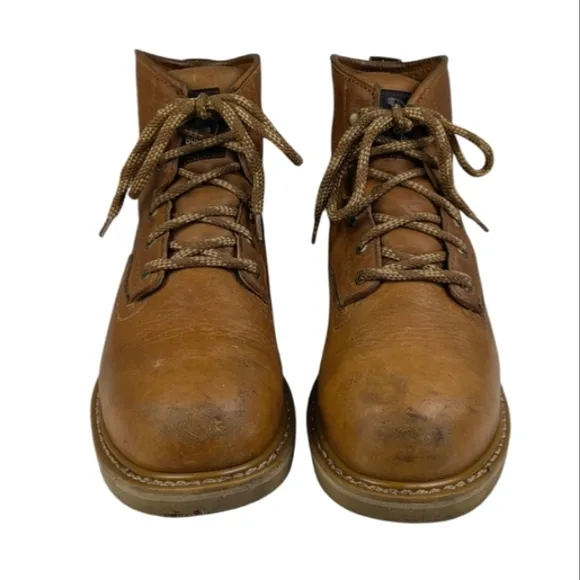 Georgia 6&quot; Barracuda Gold Wedge Sole Work Boots GUC $150 Size 12     S3222