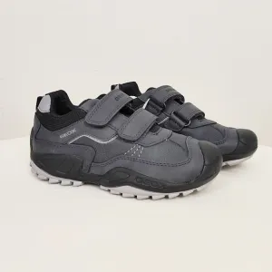 Geox J New Savage Boy Sneakers Shoes U.S. Size 11 Little Kid Navy Gray Active