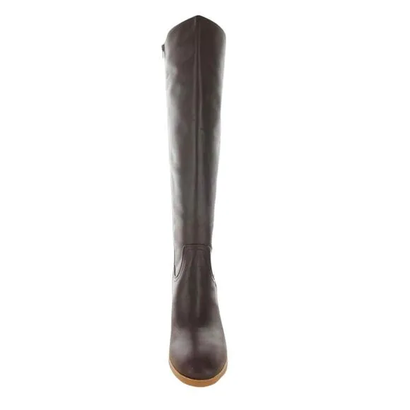 Giani Bernini Women's Odettee Block Heel Knee High Riding Boots Brown Size 5 1/2