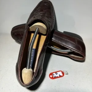 Giorgio Brutini  Brown Weaved Leather Loafer Slip On Shoes 10