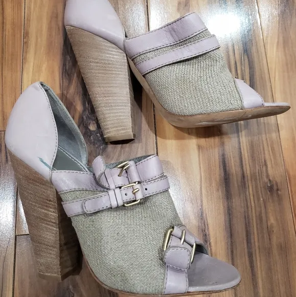 Givenchy peep toe open heels leather sandals Size 38 us 7 1/2 dusty mauve