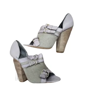 Givenchy peep toe open heels leather sandals Size 38 us 7 1/2 dusty mauve