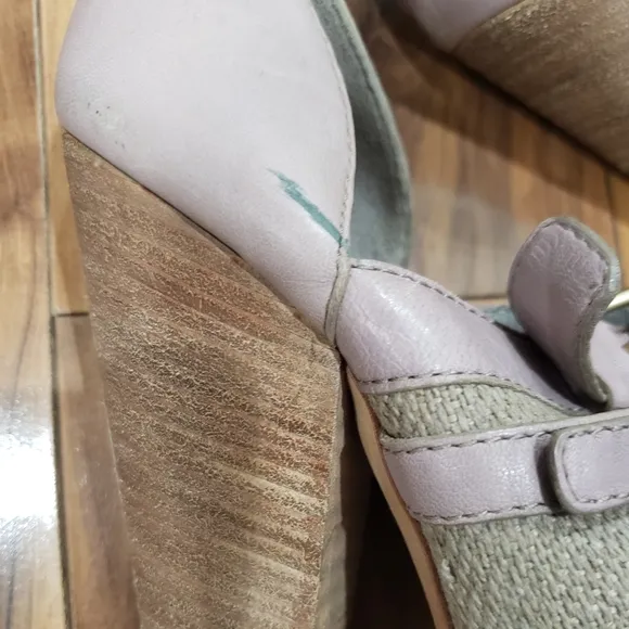 Givenchy peep toe open heels leather sandals Size 38 us 7 1/2 dusty mauve