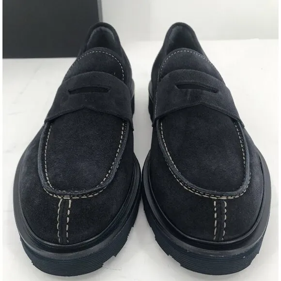 Good Man Goodman Brand Men’s Loafer Size 7.5 Blue Suede Lexington Slip On $228