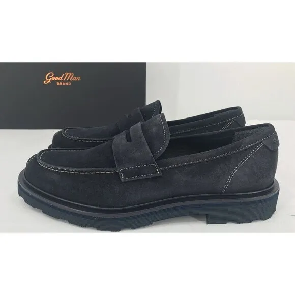 Good Man Goodman Brand Men’s Loafer Size 7.5 Blue Suede Lexington Slip On $228