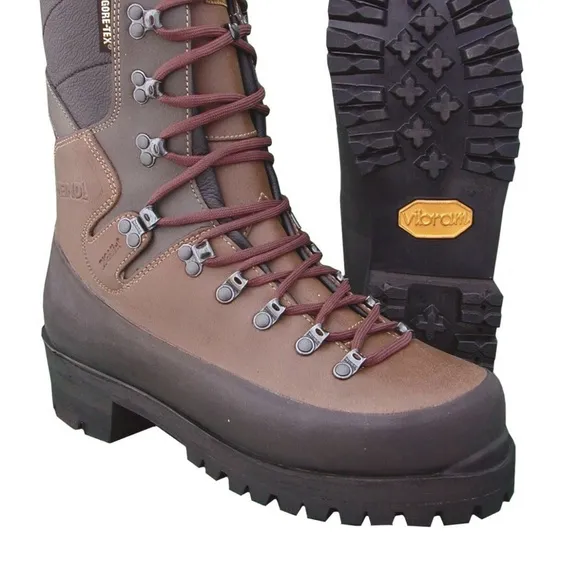 GORE-TEX Brown and Black Boots with High Top Design and Rugged Traction