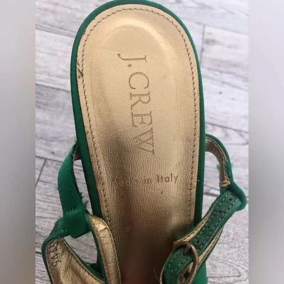 Gorgeous Satin Luxe J. Crew Strappy Heels Italian Made Size 8