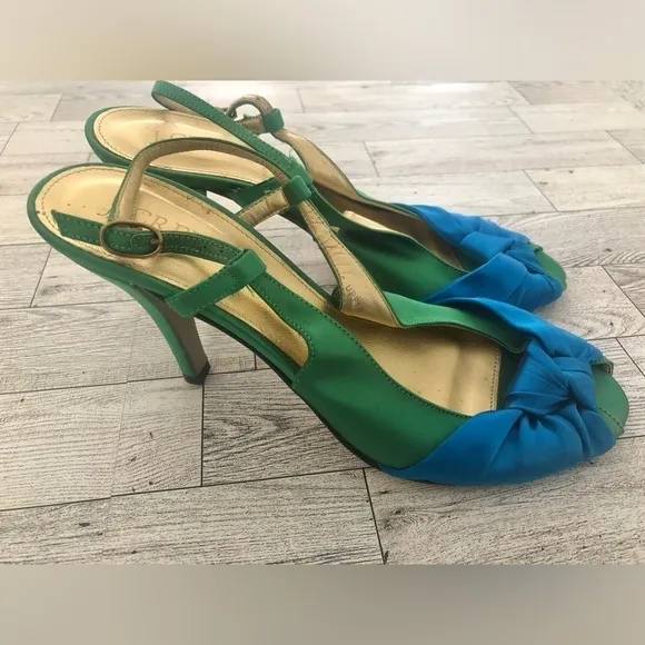 Gorgeous Satin Luxe J. Crew Strappy Heels Italian Made Size 8