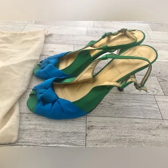 Gorgeous Satin Luxe J. Crew Strappy Heels Italian Made Size 8