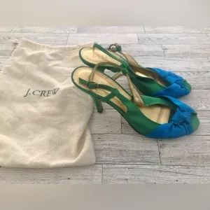 Gorgeous Satin Luxe J. Crew Strappy Heels Italian Made Size 8