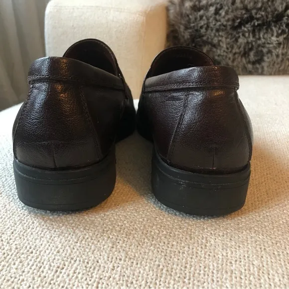 Gravity Defyer Men’s Leather Penny Loafer Brown VersoShock Comfort Shoes Sz 8 M