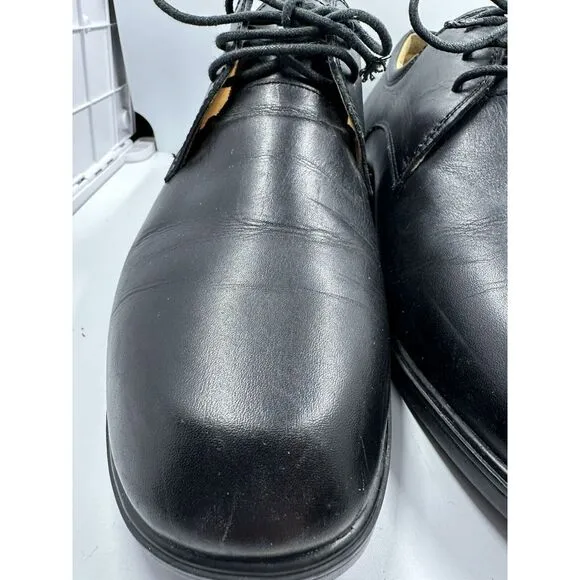 Gravity Defyer Mens Martin Oxford‎ DRESS Shoes Size 10 M Black Leather Orthotic