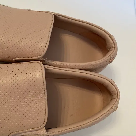 GREATS SHOES SNEAKERS BLUSH PINK PERFORATED LEATHER THE WOOSTER SLIP ON Size 8