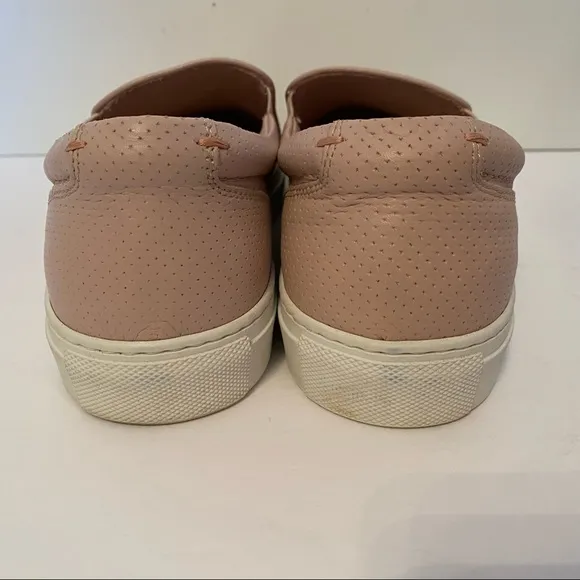 GREATS SHOES SNEAKERS BLUSH PINK PERFORATED LEATHER THE WOOSTER SLIP ON Size 8