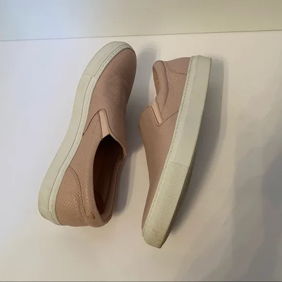 GREATS SHOES SNEAKERS BLUSH PINK PERFORATED LEATHER THE WOOSTER SLIP ON Size 8