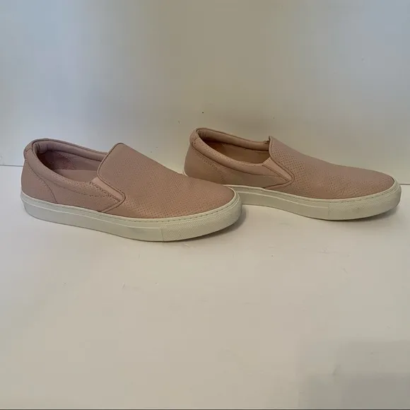 GREATS SHOES SNEAKERS BLUSH PINK PERFORATED LEATHER THE WOOSTER SLIP ON Size 8