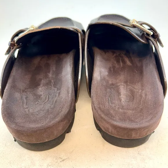 Grenson Brown Dotty Buckle Fisherman Sandals Clogs, size UK 3 EU 36 US 6