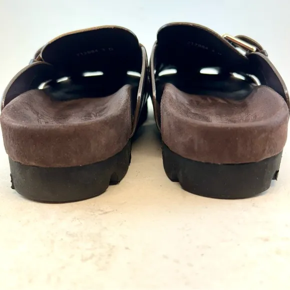 Grenson Brown Dotty Buckle Fisherman Sandals Clogs, size UK 3 EU 36 US 6