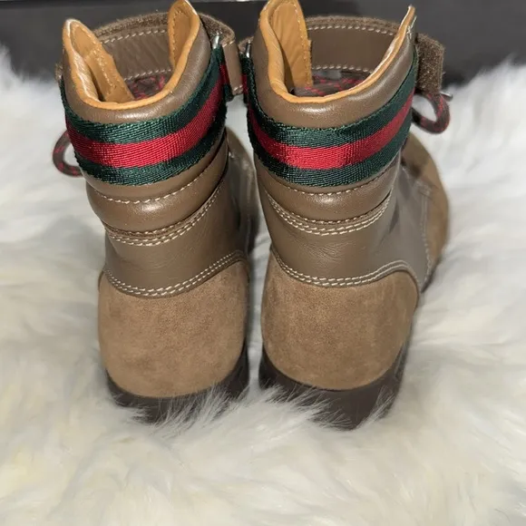 Gucci Brown Boots for boys. Worn once. Like new condition