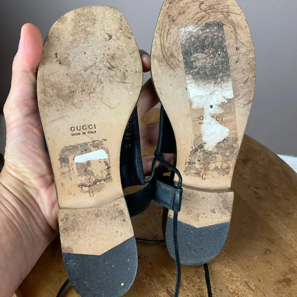 Gucci Leather Sandals - 37C