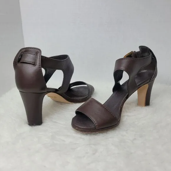 Gucci Lifford Womens Heel Sandals Size 9 Open Toe Bamboo Buckle 338713