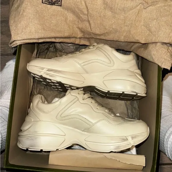 Gucci Men's Cream Sneakers