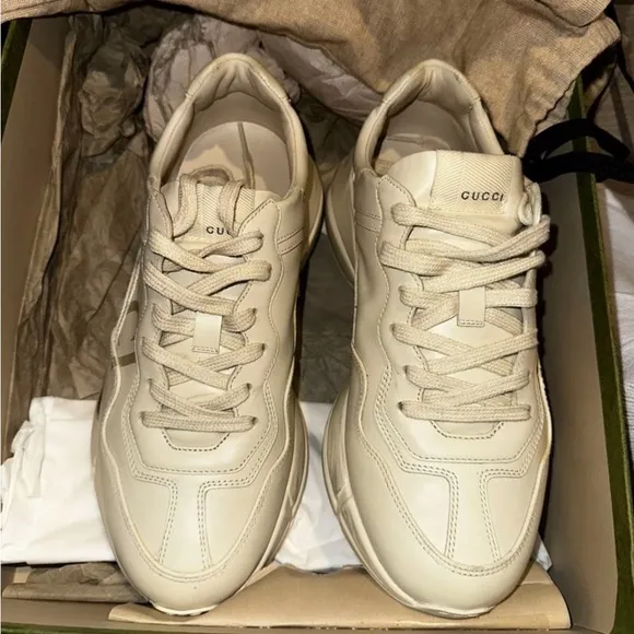Gucci Men's Cream Sneakers