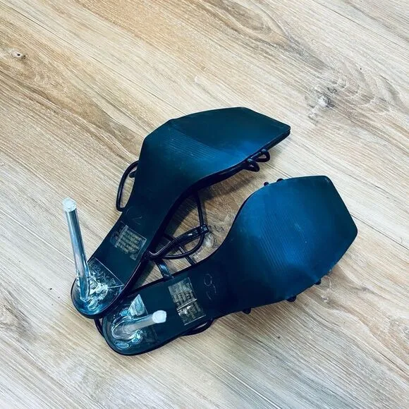 HALSTON Strappy Black Stilettos Size 8.5