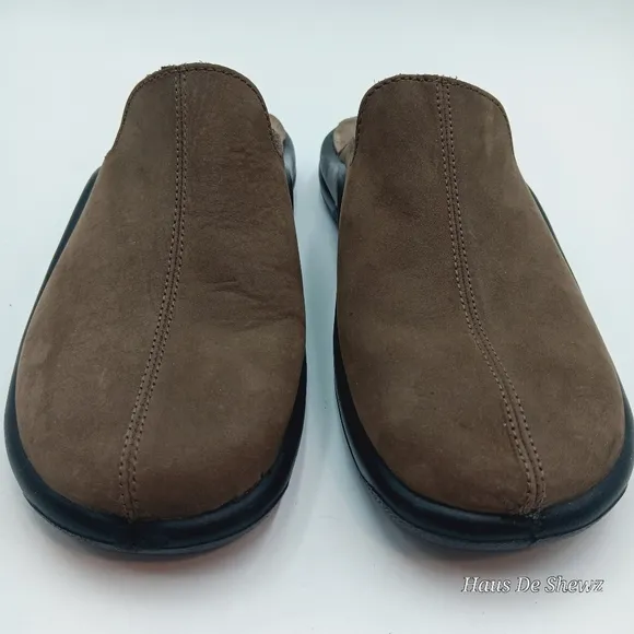 Hammacher Schlemmer Slippers The Gentleman's Walk On Mules Slip On size 43