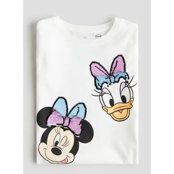 H&amp;M Disney Sandals (sz2.5) &amp; Shirt (sz 6x/7) Bundle - Big Kids