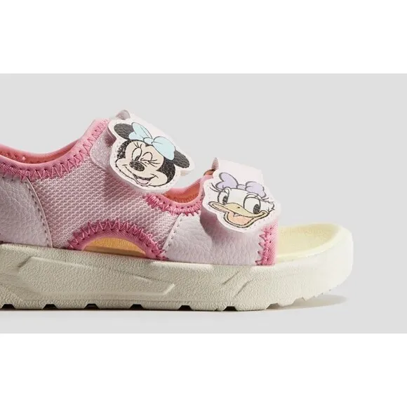 H&amp;M Minnie Mouse &amp; Friends Sandals(Size 1) &amp; Ruffled Top (5T/6) - Bundle