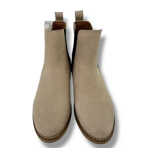 Hari Mari Leather Chelsea Boots Womens Size 6 Sand Pull On