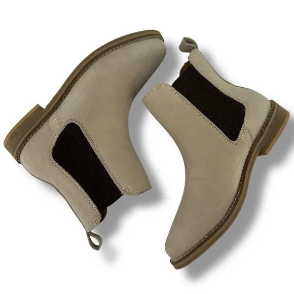 Hari Mari Leather Chelsea Boots Womens Size 6 Sand Pull On