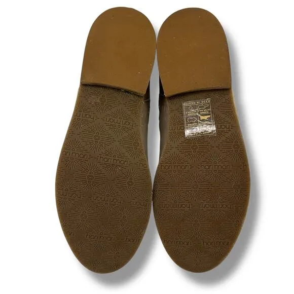 Hari Mari Leather Chelsea Boots Womens Size 6 Sand Pull On