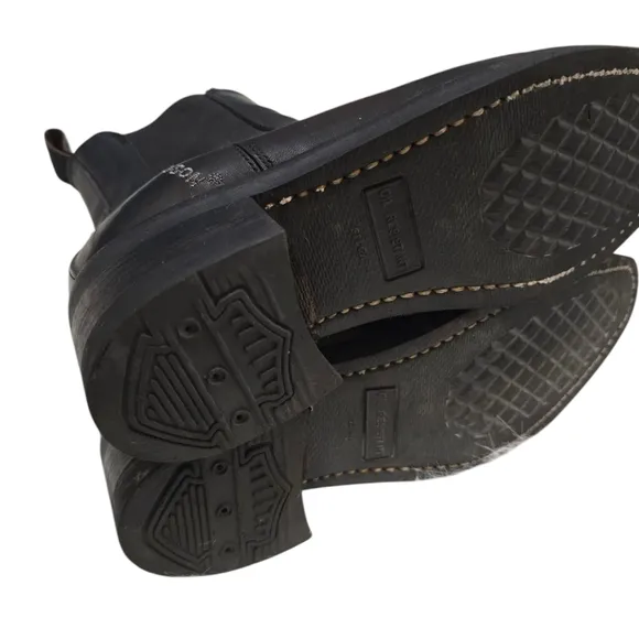 Harley Davidson Boots Women Leather Chelsea Ankle Block Heel Bike Moto Cruise 9