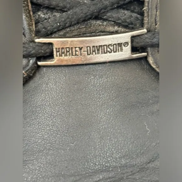 HARLEY-DAVIDSON Men's Waterproof Leather Riding Motorcycle Boots Buckle‎ Black