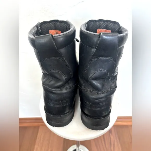 HARLEY-DAVIDSON Men's Waterproof Leather Riding Motorcycle Boots Buckle‎ Black