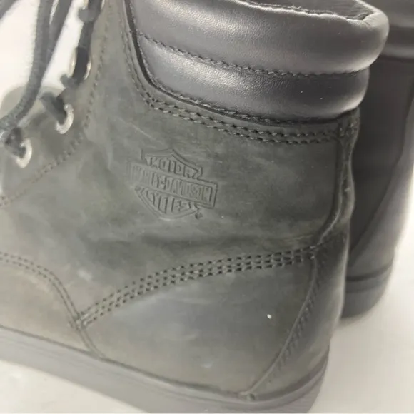 Harley Davidson Mens Watkins lace riding shoes size 9 M Black Motorcycle