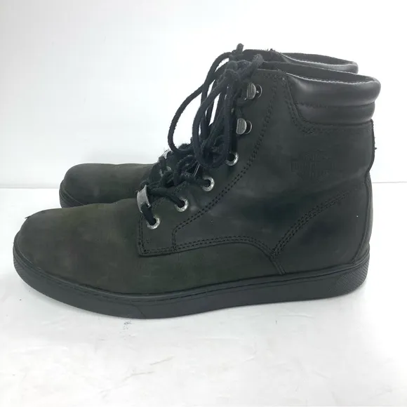 Harley Davidson Mens Watkins lace riding shoes size 9 M Black Motorcycle