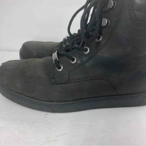 Harley Davidson Mens Watkins lace riding shoes size 9 M Black Motorcycle