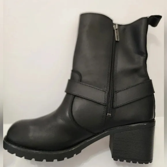 Harley-Davidson Womens Black Howell Harness Biker Boots Waterproof, sz 9.5