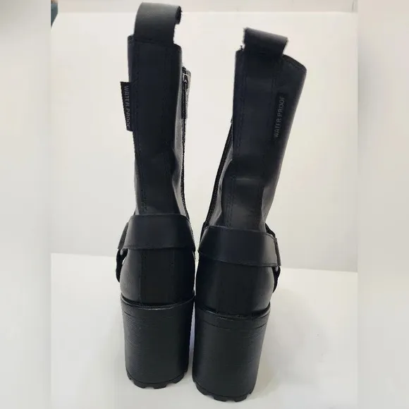 Harley-Davidson Womens Black Howell Harness Biker Boots Waterproof, sz 9.5