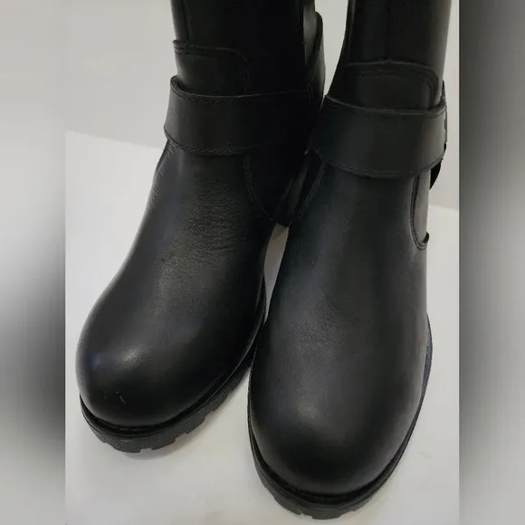 Harley-Davidson Womens Black Howell Harness Biker Boots Waterproof, sz 9.5